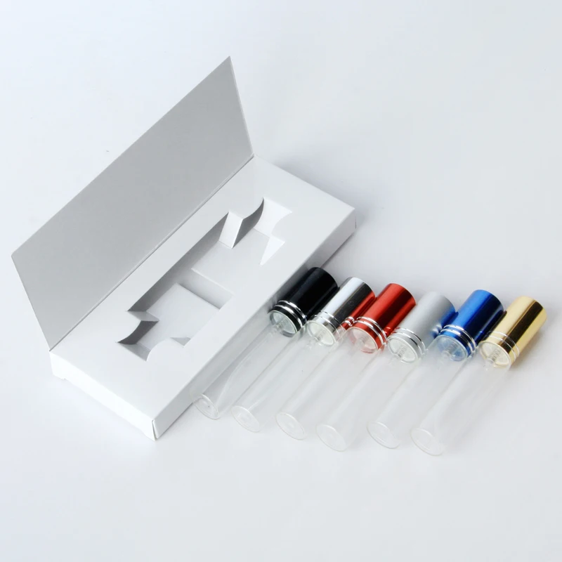 50 adet/grup 10ml parfüm atomizer sprey şişe ambalajı doldurulabilir renkli yağmurlama parfüm şişesi mini sprey şişeleri örnekleri