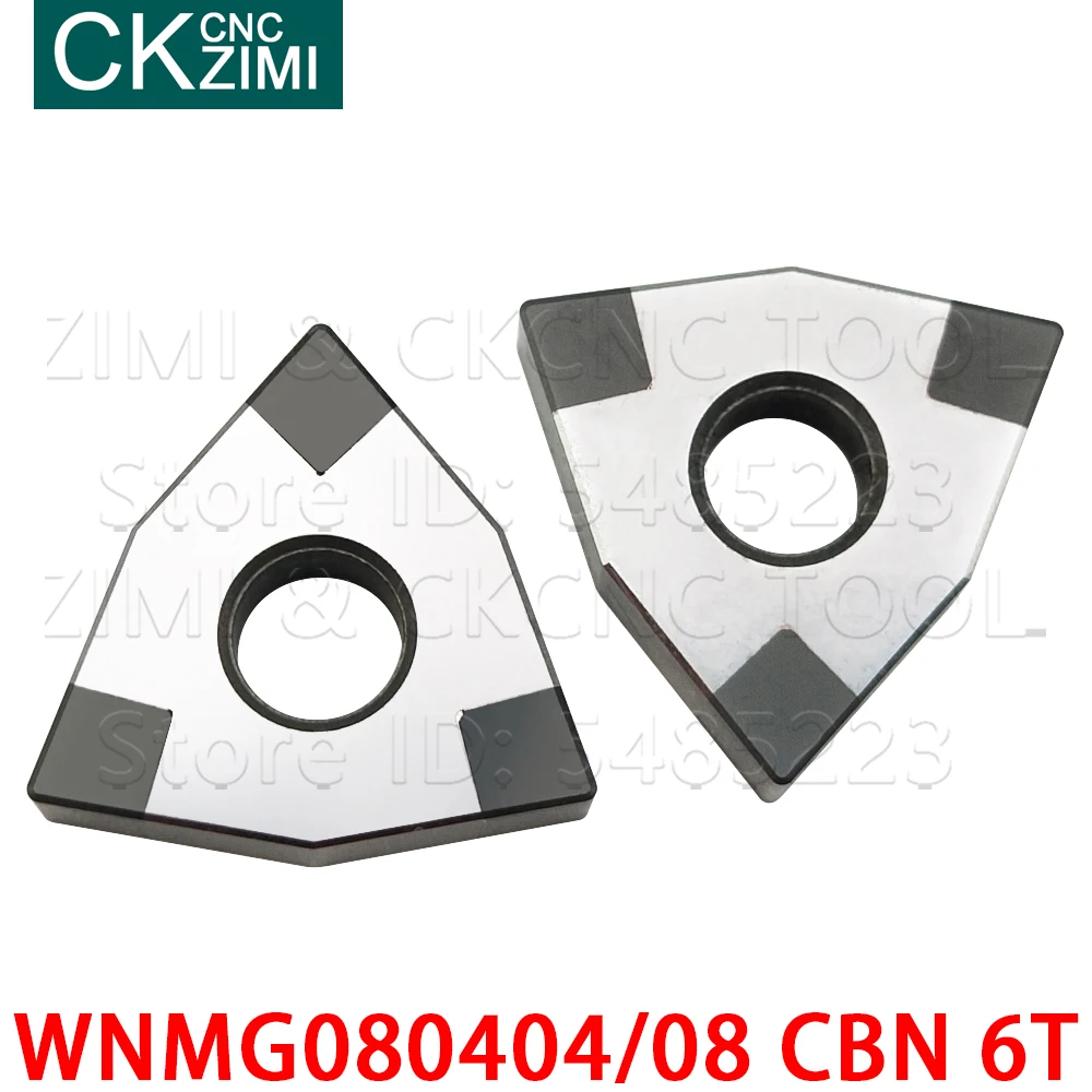 WNMG080404 CBN 6T WNMG080408 CBN 6T Boron Nitrida Pisau Mengubah Sisipan Karbida Mengubah Cutting CNC Logam Mesin Bubut Alat untuk Baja