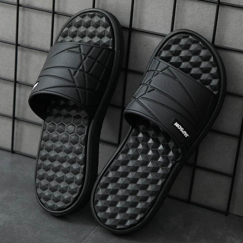 Summer Men Big Size Indoor EVA Massage Slippers Men's Slides House Room Home Shoes Soft Slipers Chausson Homme Pantoufle 48 49