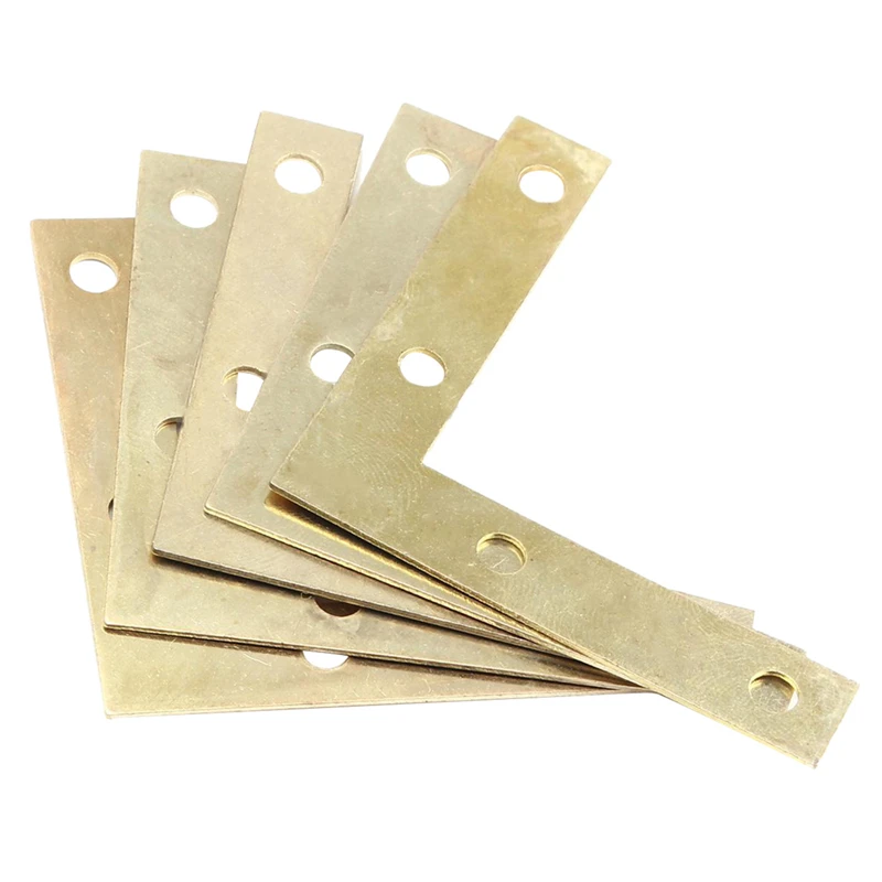 20 pcs 51mm Flat Corner Right 90º Angle Bracket Repair Plate Fixing Brace