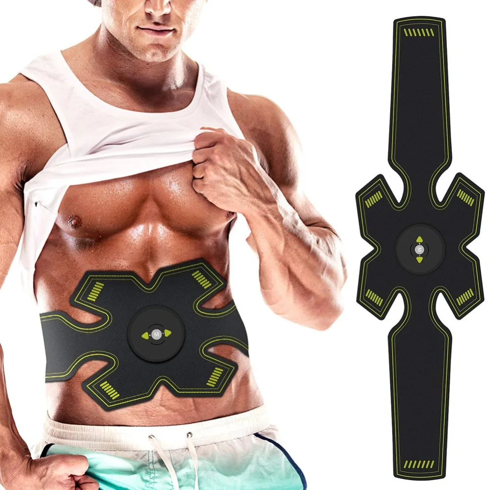 

USB Chargeable EMS Abdominal Muscle Stimulator Trainer Electric Cellulite Massager Body Shaping Massage Slimming Vibration Belt