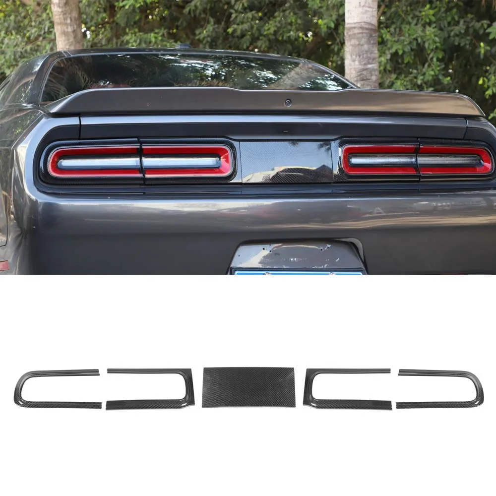 

For Dodge Challenger 2015 Up Car Rear Tail Light Lamp Decoration Trim Styling ABS Exterior Auto Moldings 5Pcs/set