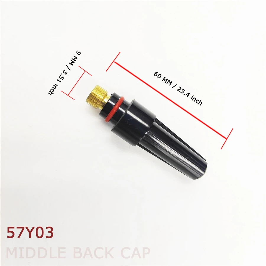 3pcs Long/Medium/Short Back Cap 57Y02 57Y03 57Y04 For Tig WP-17/18/26 Series Welding Torch Accesories