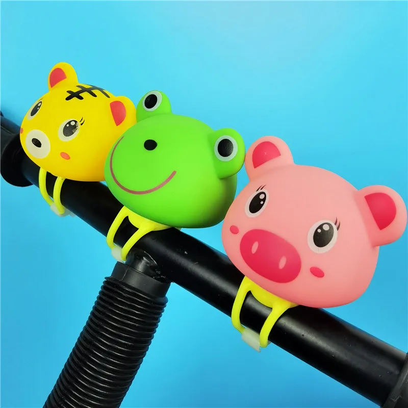 Cute Bicycle Bell Animal Small Hamster Safety Rubber Kids Adult Tricycle Scooter Handlebar Air Horn Ring Bike  Accessories