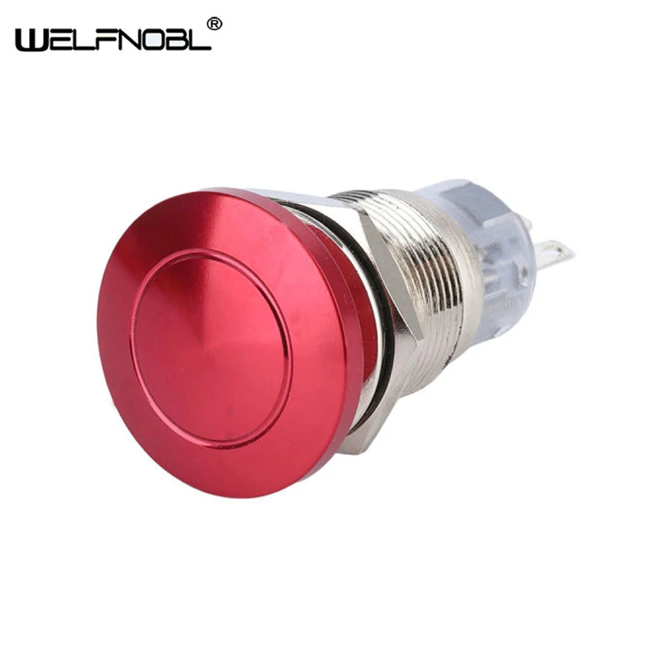 

Waterproof 19mm Momentary Self-Locking Metal Pin 1NO1NC Waterproof Push Button Switch