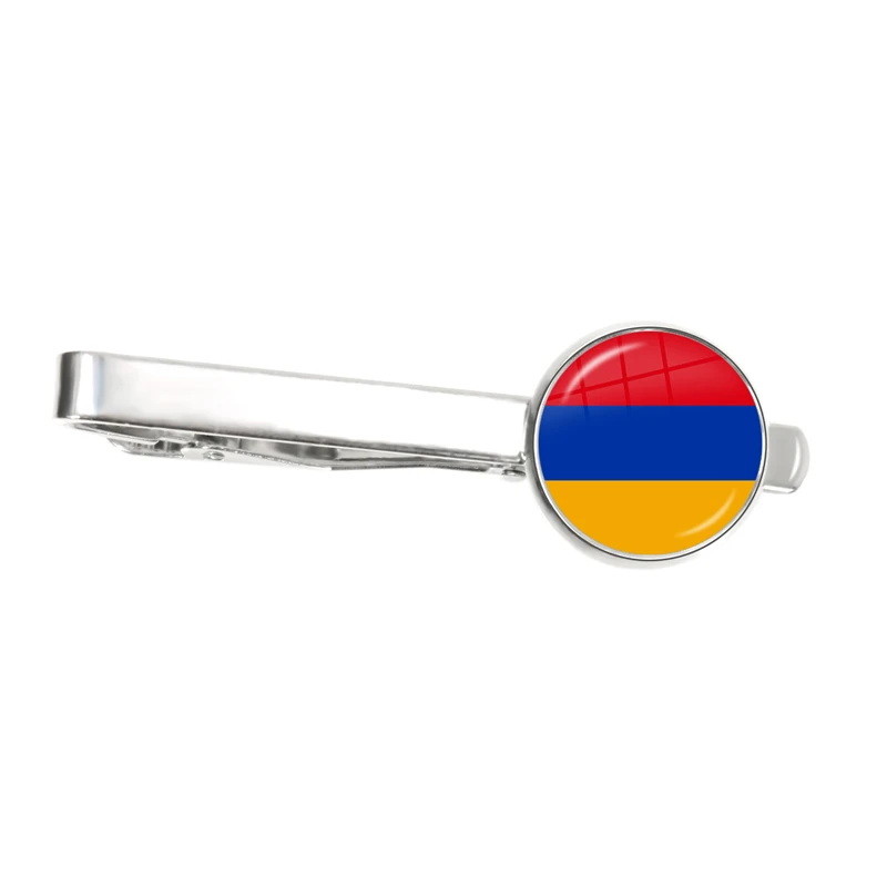 Malta Zambia Zimbabwe Latvia Armenia Azerbaijan Saudi Arabia UAE Morocco National Flag Tie Clip Ornament for Male Gentleman