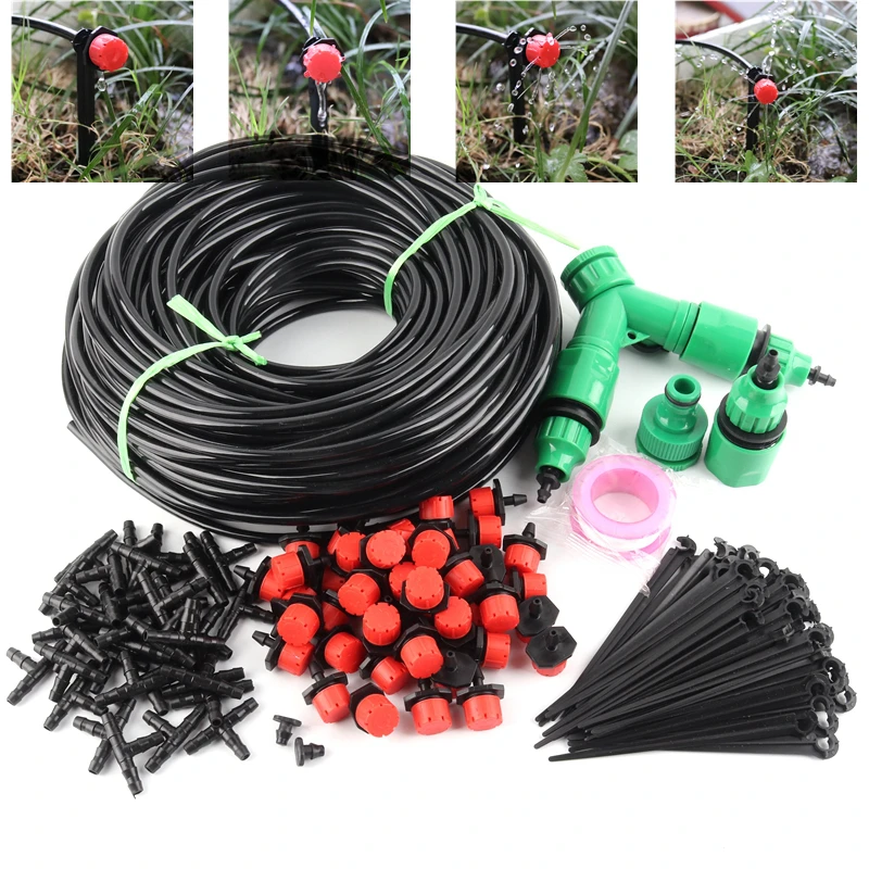 50m Self Automatic Garden Watering System Self Micro Drip Irrigation Kit Automatic Garden Watering Kits With Adjustable Dripper