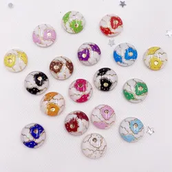 Shiny Resin Colorful 8mm/10mm/12mm Round Flower Flatback Rhinestone Appliques Buttons DIY Wedding Crystal Scrapbook Craft G95