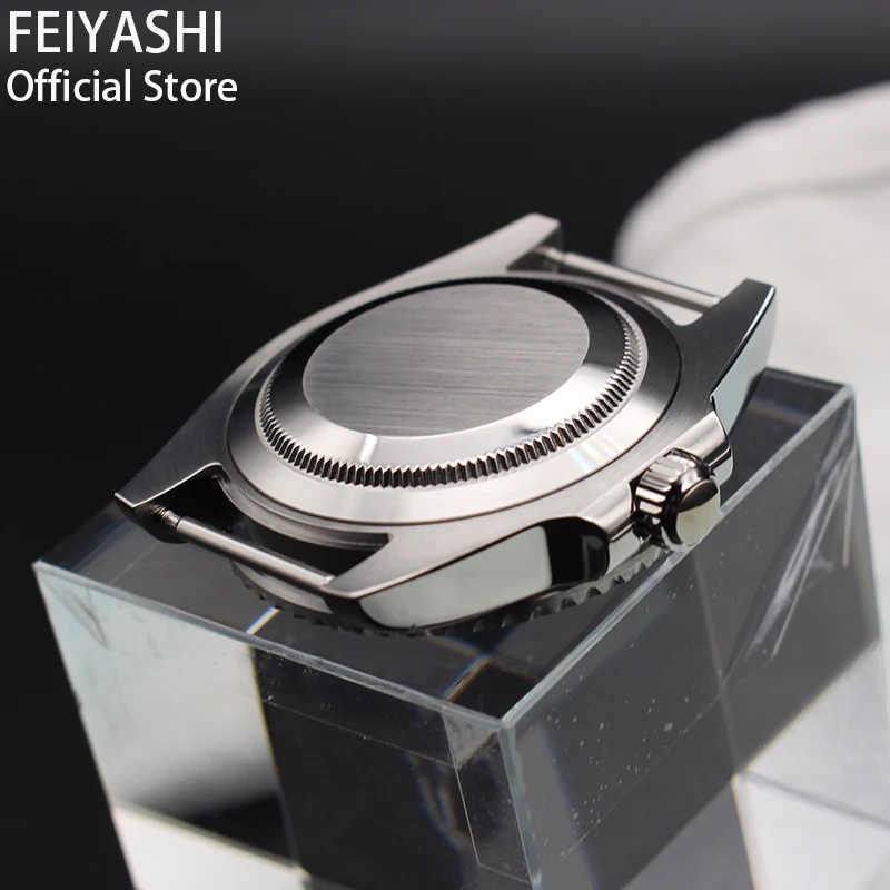 40mm Stainless Steel Men's Watches Case Sapphire Crystal Glass Parts Fit nh35 nh36 Miyota 8215 Eta 2824 Movement 28.5mm Dial
