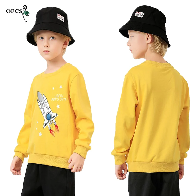 

Winter Baby Boy Clothes Top Long Sleeve Sweatshirt 2-12TChildren Hoodie Cartoon Print Knitted pullovers Kids Warm Casual Outwear