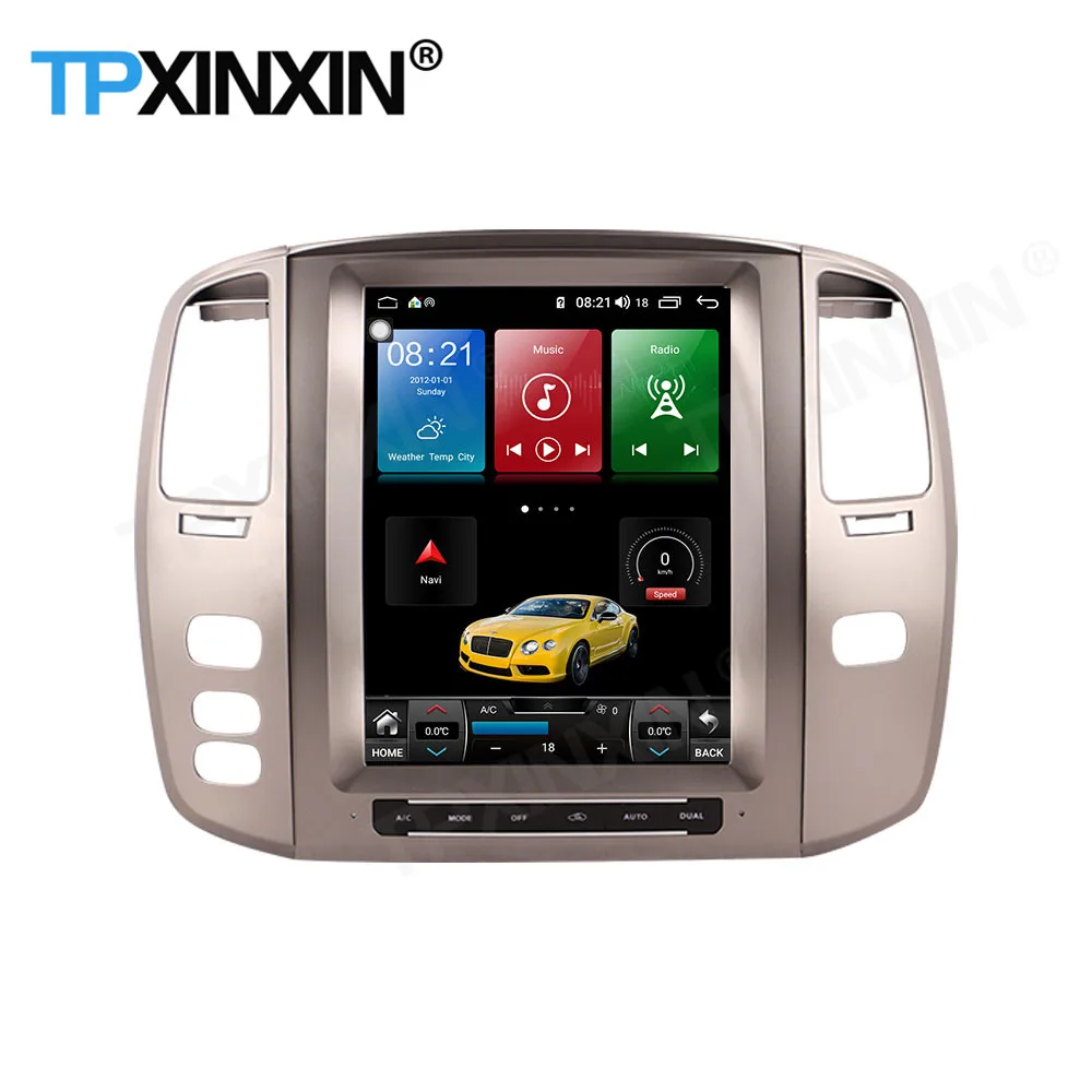 8+256GB Carplay Radio Coche With Bluetooth Android 12 For Lexus LX470 2002 2003 2004 2005 2006 2007 Player Automotive Multimedia