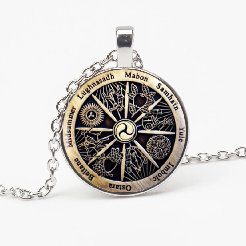 HOT! Retro Zodiac Wicca pendant accessories necklace crescent charm female long necklace jewelry men gift party souvenir