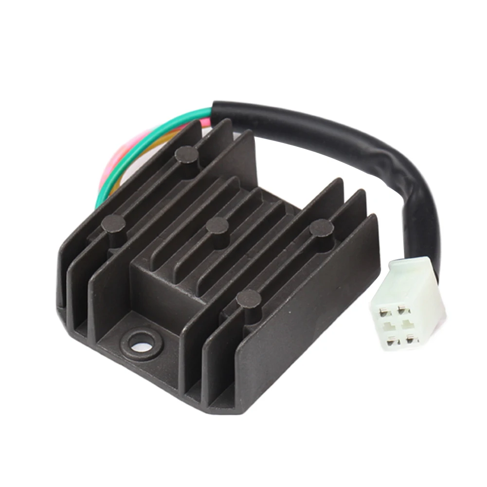 Motorcycle 4 Wires 4 Pins 12 Voltage Regulator Rectifier For 150-250CC Motorcycle Gy6 50 150cc Scooter Moped ATV Aluminium