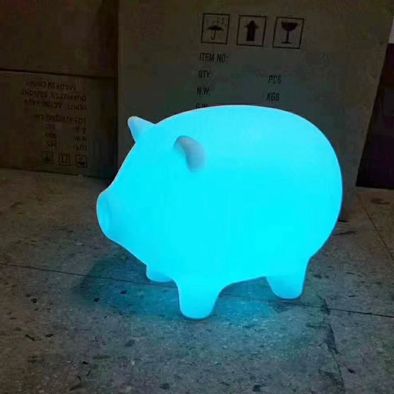 

Creative lighting bar outdoor LED lights pig shape colorful landscape led light