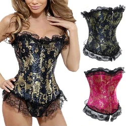 Womens Sexy Corsets Gothic Bustier Vintage Plus Size Halloween Corselet Boned Retro Tops Burlesque Woman Tummy Slimming Sheath