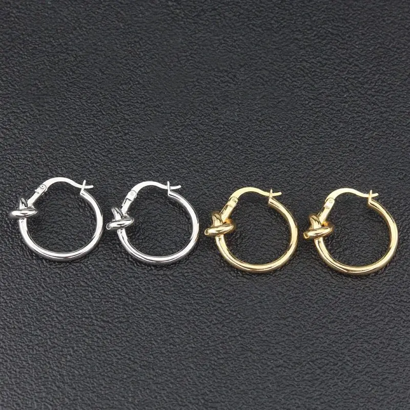 Wholesale Jewelry --  Titanium steel Creative Hoop Earrings For Women Fashion Jewelry Gold Color