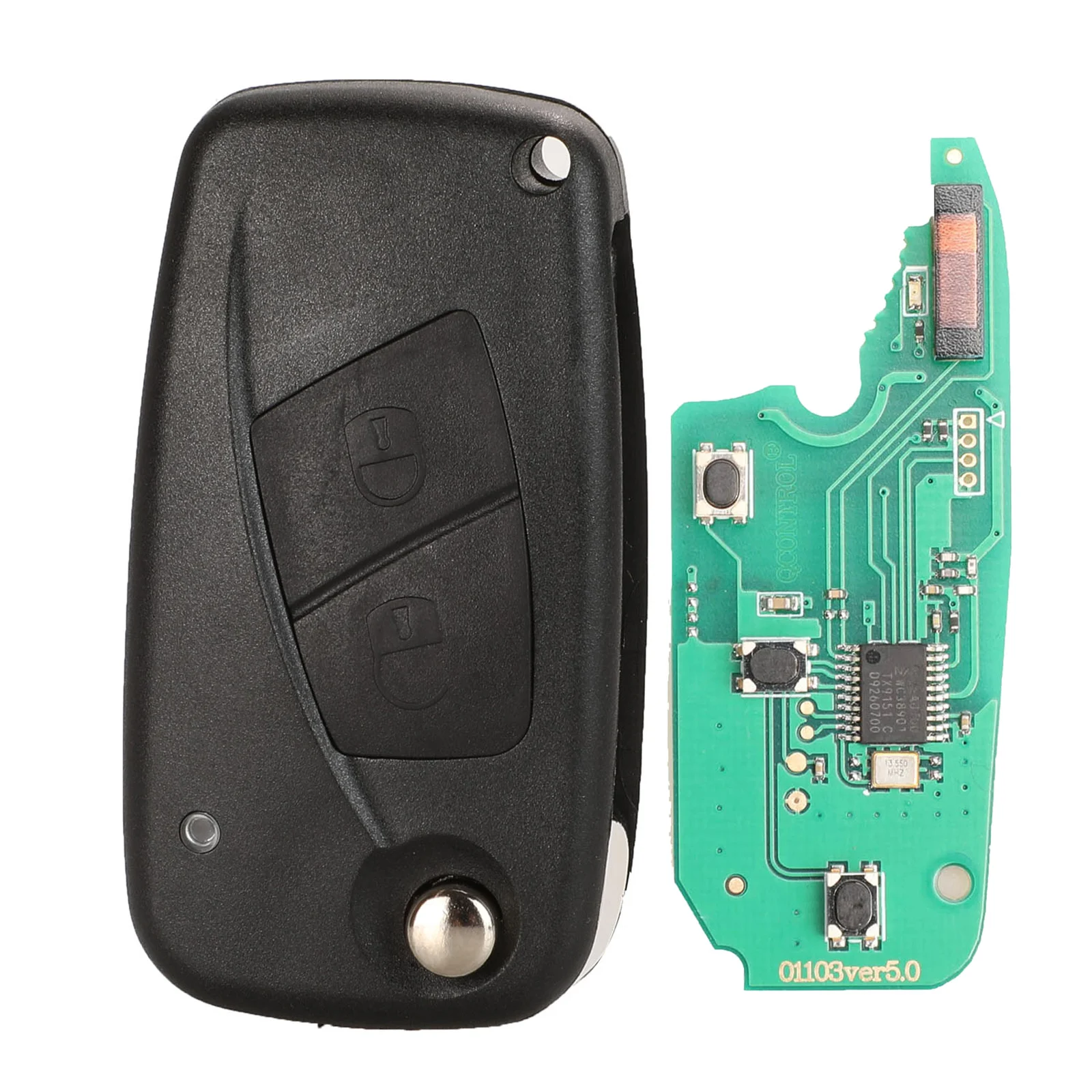 Jingyuqin 2 / 3 Tasten Flip Remote Key Delphi system 433mhz für FIAt 500 Punto Ducato Stilo Panda Bravo schlüssel ID46 PCF7946 / 7941 Chip