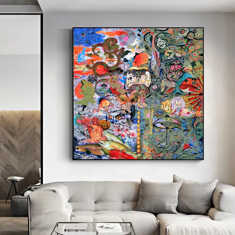 Abstract Japanese Art Colourful Monsters Collection Posters And Prints Legend Story Canvas Painting On Wall Art Decoration