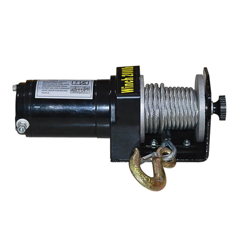 Auto-resgate guincho elétrico 2000 lbs 12 volts guincho elétrico fora de estrada veículo guincho elétrico grua fábrica vendas diretas