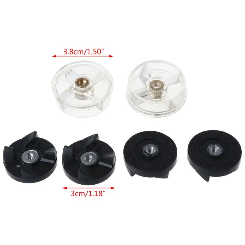 6pcs Replacement 2 Plastic Gear Base 4 Rubber Gear for magic bullet Spare Parts A0NC