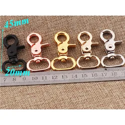 10 pcs Lobster Swivel Clasps,Black/Rose Gold/Gold/Pale Gold/Silver Hook Clasps Claws,Carabiner Snap Buckle Gate Bag Purse Strap