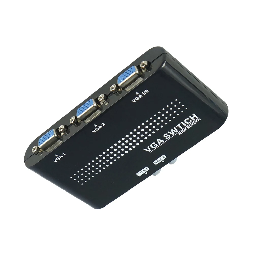2 في 1 خارج VGA/SVGA دليل تقاسم مفتاح جهاز انتقاء صندوق الجلاد ل LCD PC KVM مفاتيح عرض مشاركة 1080 HD محول الفيديو