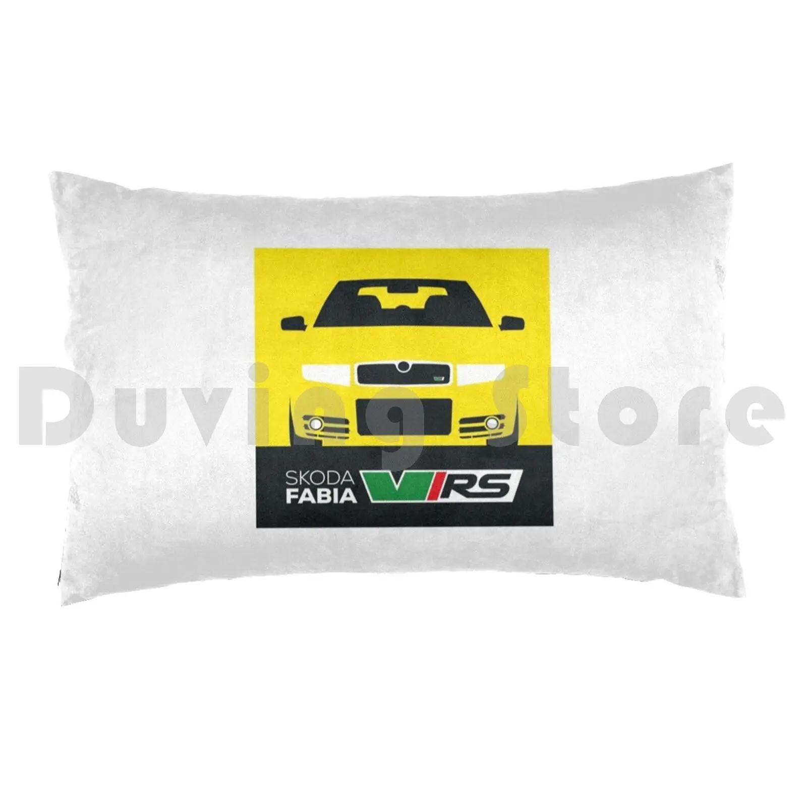 Skoda Fabia Vrs-Yellow-No Number Plate Pillow Case Printed 50x75 Skoda Fabia Vrs Octavia Turbo Vim Mark1