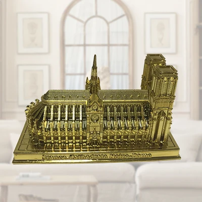 

Resin crafts, home furnishings, world-famous architecture, Notre Dame de Paris, France, model decorations, travel souvenirs