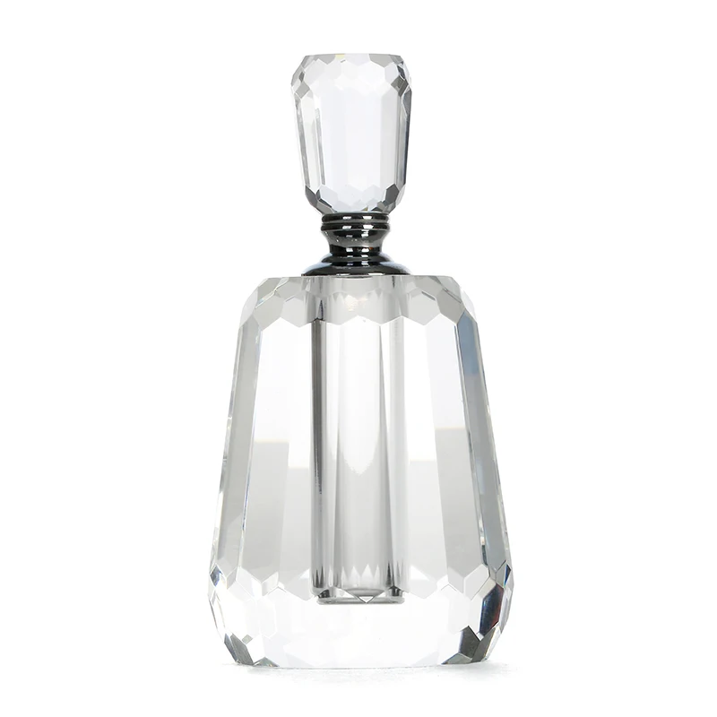 Small Big Crystal Perfume Bottles Clear Art Carved Decor Vintage Style Empty Glass Refillable Fragrance Bottle Home Table Pieces