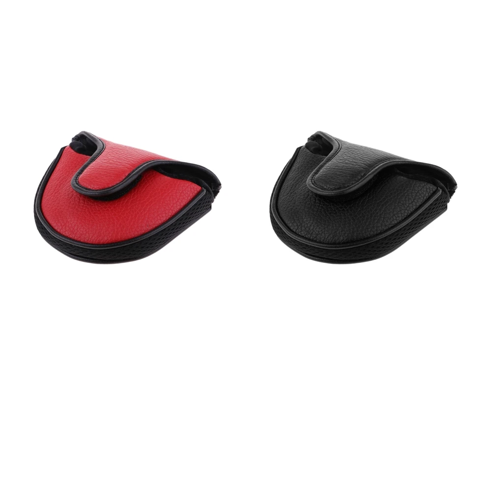 Morbida E Confortevole PU Golf Mallet Club Head Cover Protector Copertura Putter di Golf Accessori Rosso o Nero