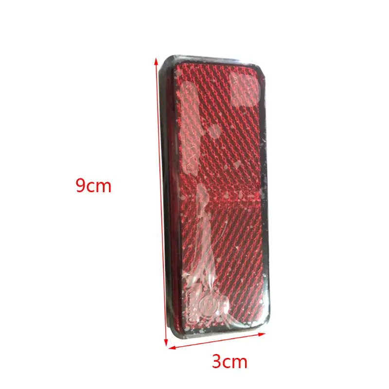 Reflector trasero para ATV, placa reflectante rectangular roja, para motocicleta, Dirt Bike, Scooter, 1 unidad