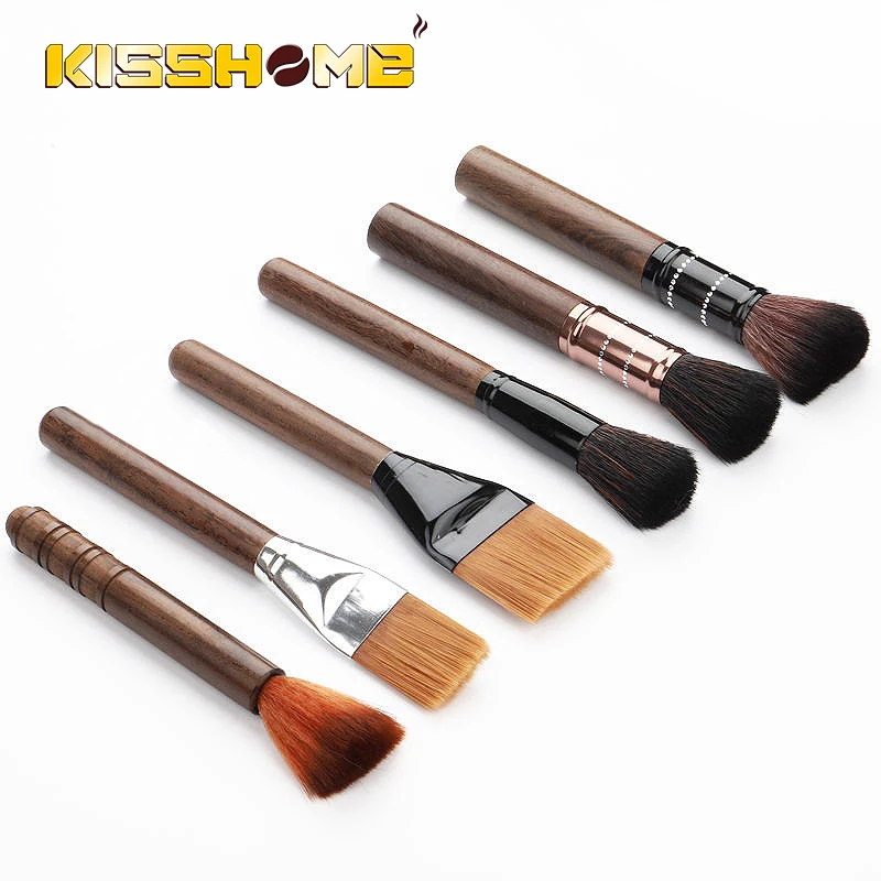 Coffee Grinder Brush Ebony Rosewood Powder Dusting Clean Barista Tools Espresso Machine Accessories Cleaning Brush For Coffee