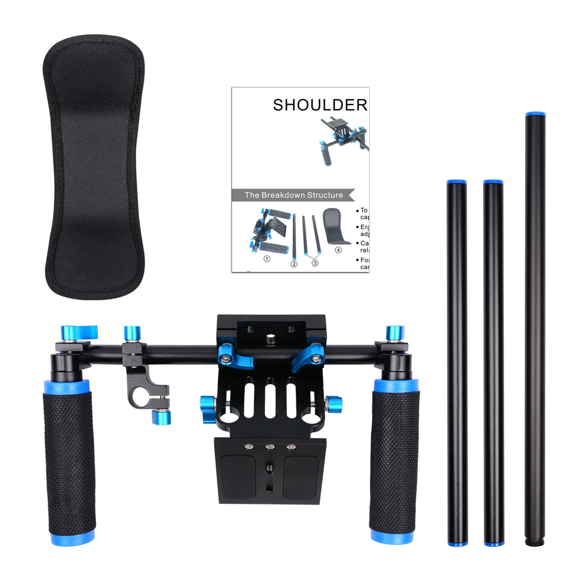 DSLR Camera Shoulder Mount Rig Video Shooting Shoulder Rig Pphotography Shoulder Bracket Video Camera Stabilizer