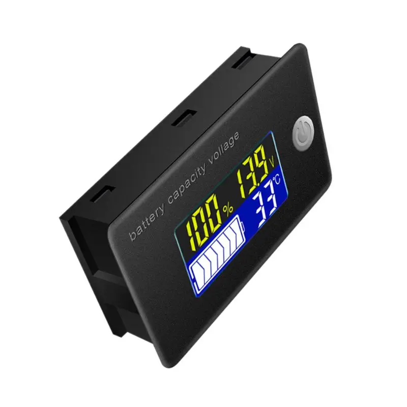 Indicatore di capacità della batteria al piombo agli ioni di litio Lifepo4 12V 24V 36V 48V 60V 72 Display LCD voltmetro misuratore di temperatura Tester JS-C35