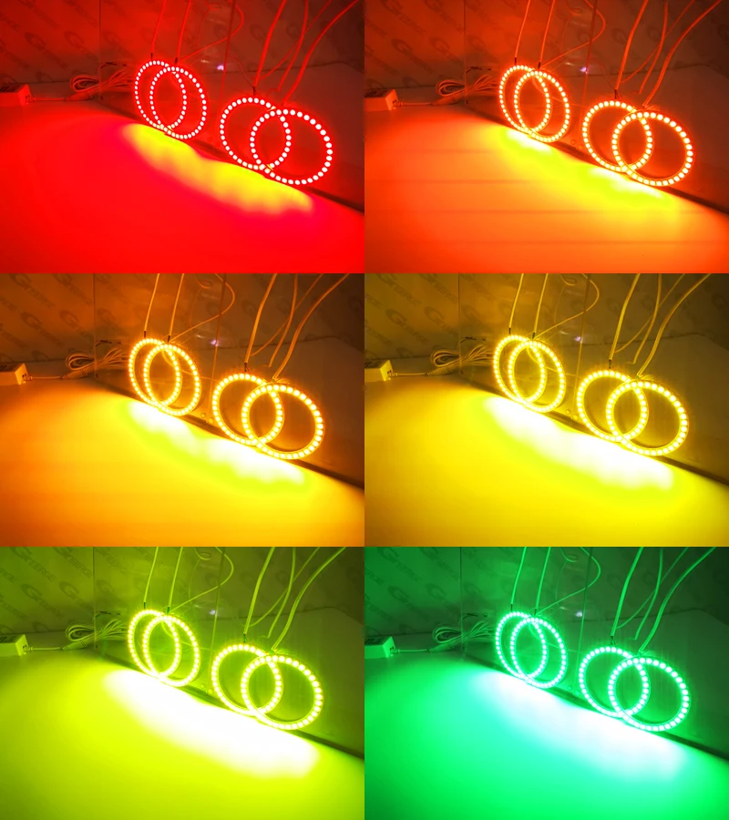 For Volkswagen VW Passat Facelift B5.5 RF Remote Bluetooth-Compatible APP Multi-Color RGB Led Angel Eyes Kit Halo Rings