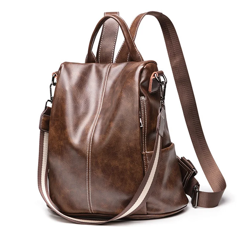 

Genuine leather cute backpack for women Grils bookbag purse travel backpack purses and handbags For ladies Female Casual Backbag