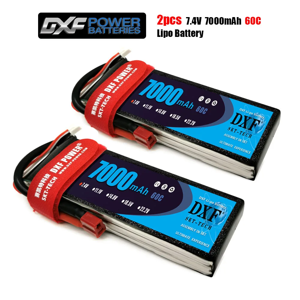 

2020 DXF lipo battery 2S 7.4V 7000mah 60C Max 120C Toys & Hobbies For Helicopters RC Models Li-polymer Battery