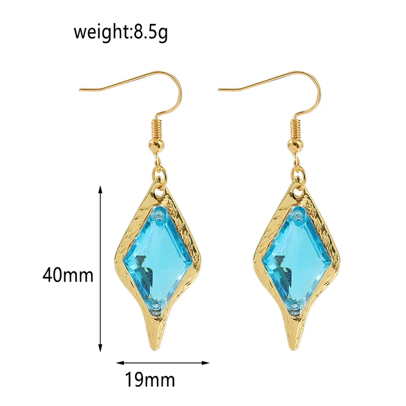 Anime Game Genshin Impact Kaeya Alberich Cosplay Earrings Ear Clip Pendant Jewelry West Wind Knights Drop Earrings for Fans Gift