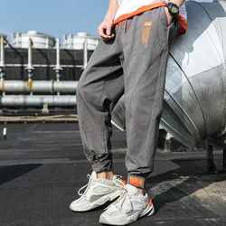 Streetwear Hip Hop Harem Pants Men Elastic Waist Punk Pants With Velcro Legs Casual Slim Joggers Trousers Men Pantalones PT-419