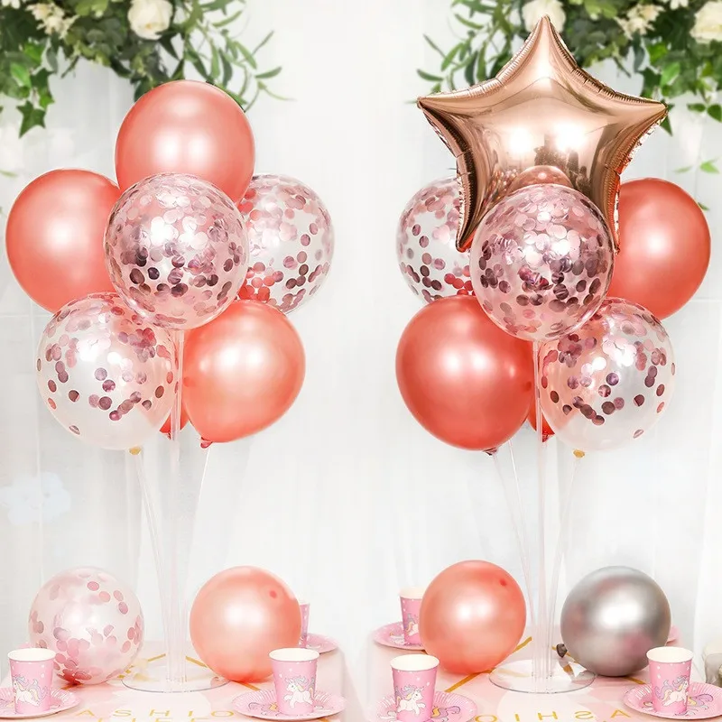 

7 Tubes Balloons Stand Balloon Holder Column Confetti Balloon Baby Shower Girl Kids Birthday Party Wedding Decorations Supplies