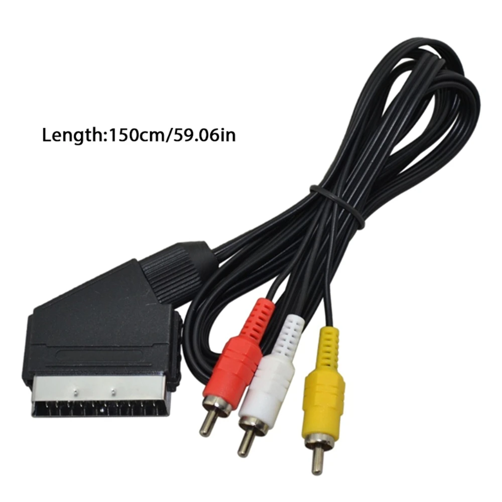 

1PC Cable 1.8m/6Feet NES RGB Line Scart To 3 RCA Video Cables For NES For FC XXUC High Quality Gaming Accessories