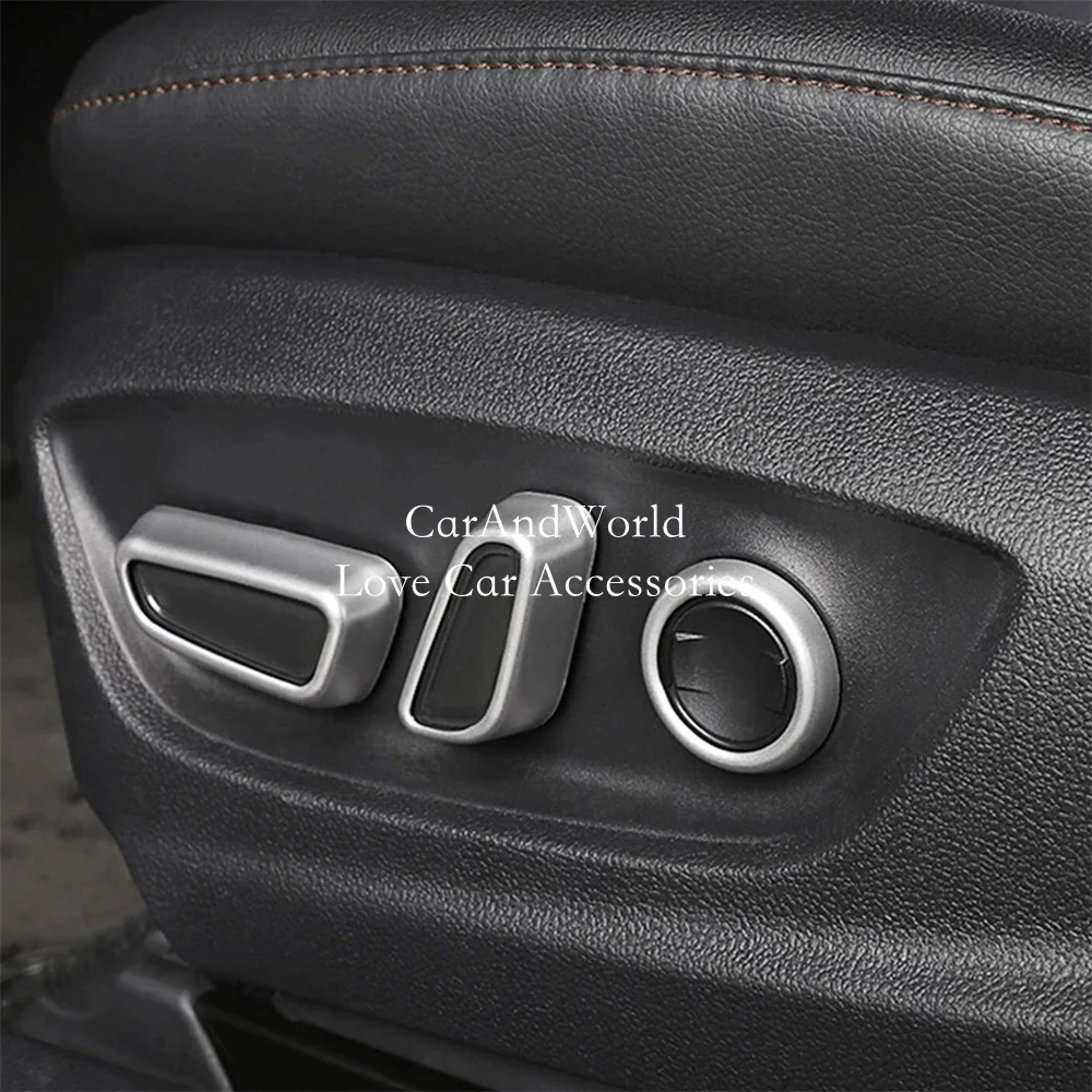 لتويوتا هايلاندر كلوغر 2021-2025 مقعد ضبط زر سويفت غطاء إطاري ألياف الكربون ملصق الزخارف اكسسوارات السيارات الداخلية