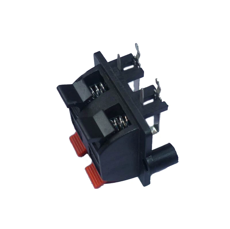 4-Hole Speaker Terminal Socket 4-Position Connector Terminal Socket Spring Loaded Audio Speaker Terminal Test Board Clamp