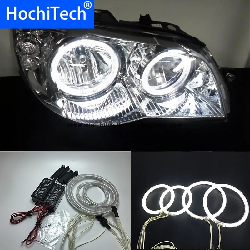 HochiTech For Fiat Albea 2005-2012 Ultra Bright Day Light DRL CCFL Angel Eyes Demon Eyes Kit Warm White  Ring