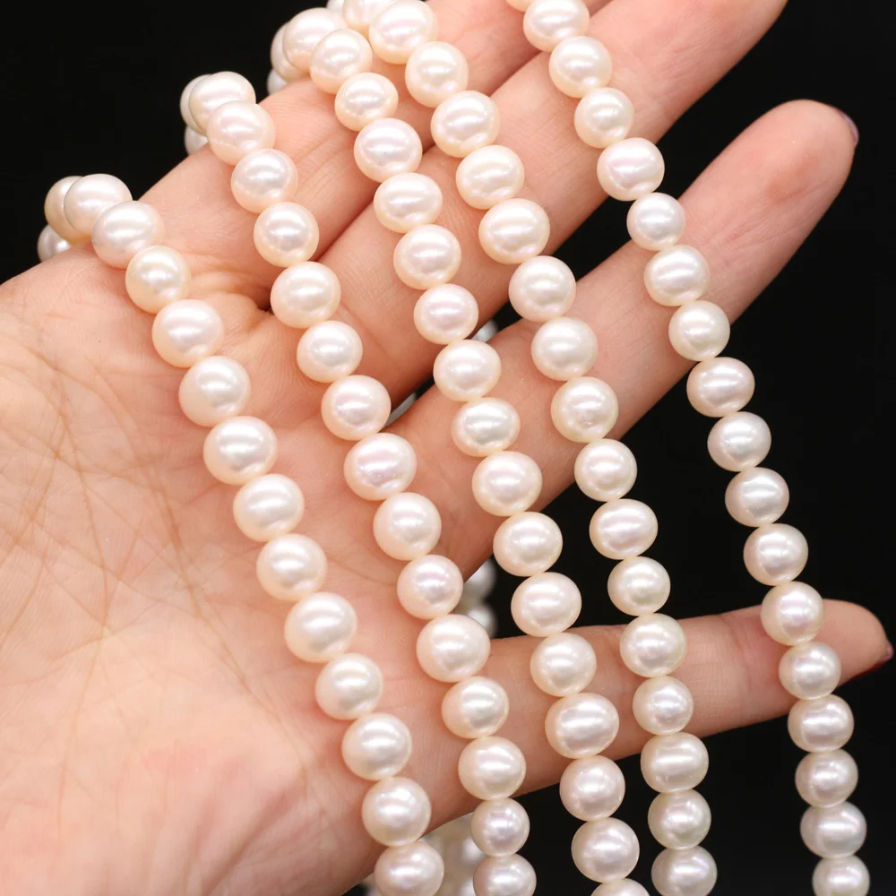 Natural Freshwater Pearl Beads Potato Shape isolation Loose Beads For jewelry making DIY necklace bracelet accessories 7-8mm