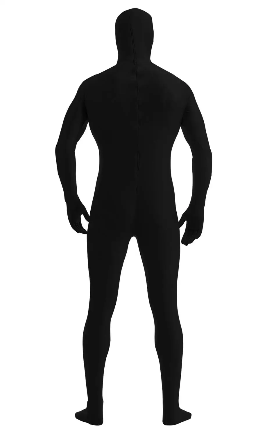 Ensnovo Mens Open Face Spandex Full Body Zentai Suit Costume