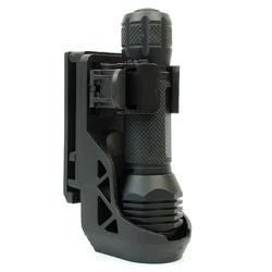 Polymer Tactical Flashlight Holster, Rotating Tactical Belt Flashlight Holder, Flashlight Pouch Holder