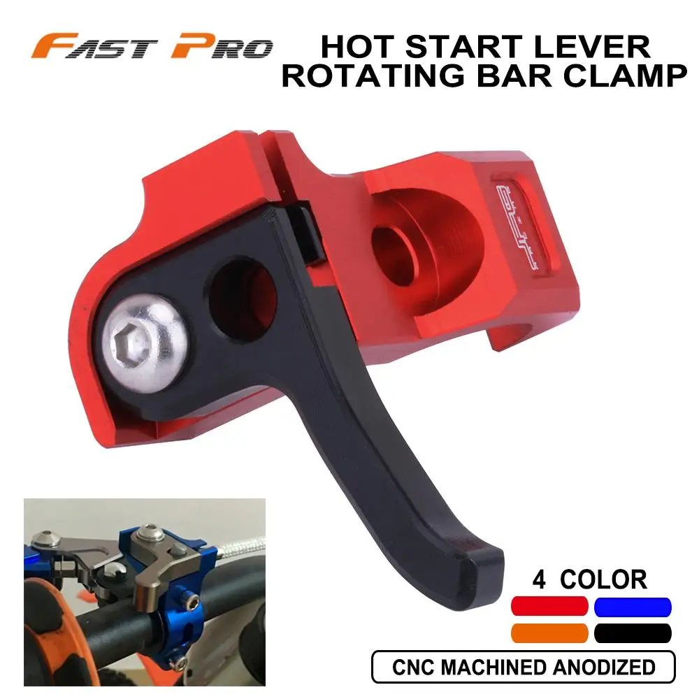 Rotating Bar Clamp Hot Start Lever For Honda Yamaha Kawasaki Suzuki CR CRF KX KXF RM RMZ DRZ WR WRF YZ YZF 250R 450R 250F 450F