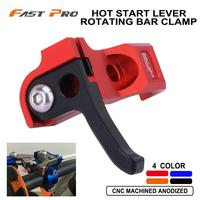 Rotating Bar Clamp Hot Start Lever For Honda Yamaha Kawasaki Suzuki CR CRF KX KXF RM RMZ DRZ WR WRF YZ YZF 250R 450R 250F 450F