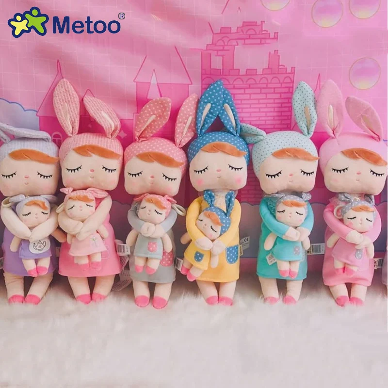 Cute Soft Plush Doll Big & Small Stuffed Toy Kwaii Pair Angela Doll Baby Bed Sleep Toys Metoo Doll Xmas Gift for Girls Brinquedo